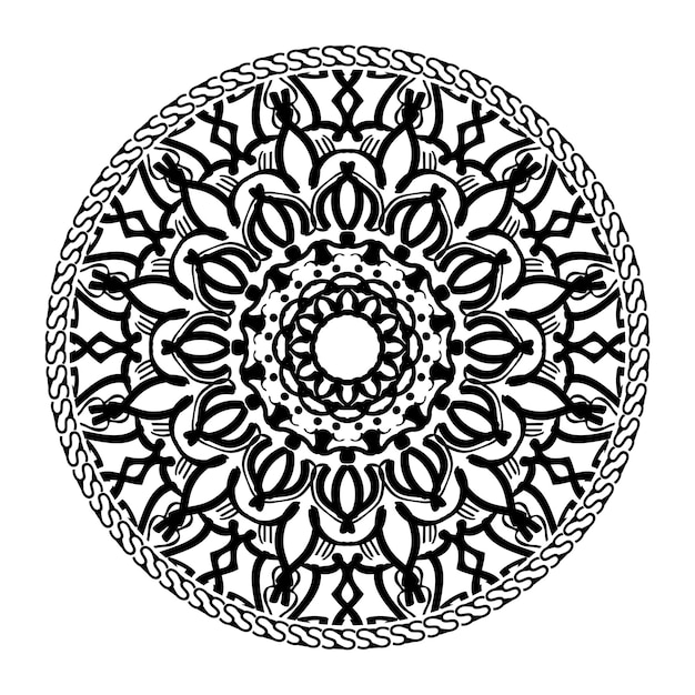 Vector round abstract circle Mandala style