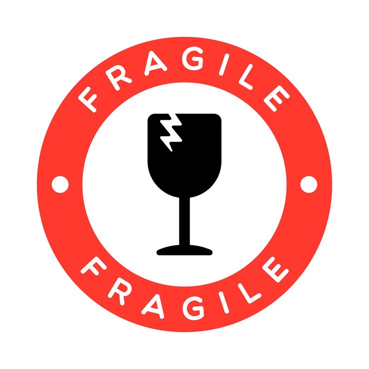 Vector vector round fragile label