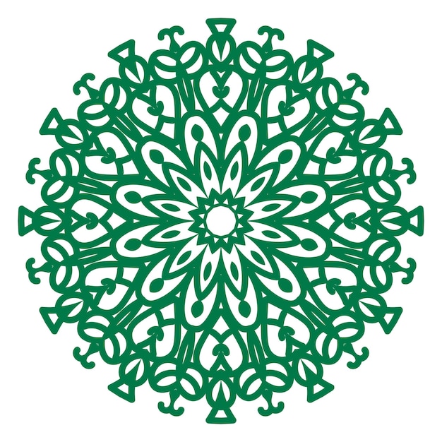 Vector round ornamental luxury mandala decoration in ethnic oriental