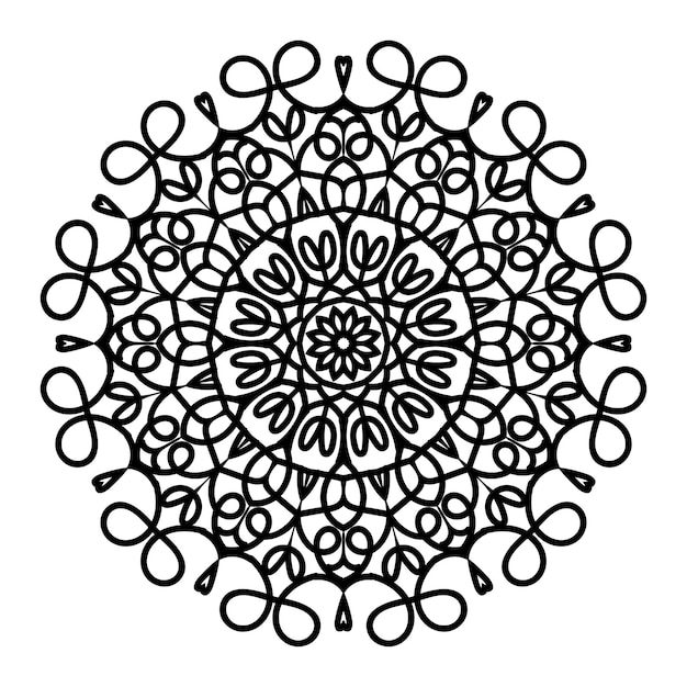 Vector round ornamental luxury mandala decoration in ethnic oriental