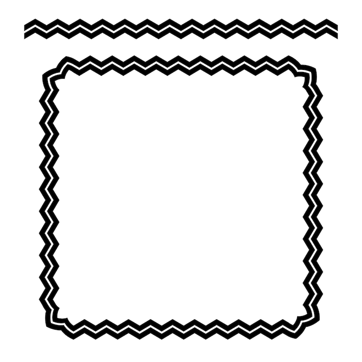 Vector vector rounded corner square black frame, isolated on white