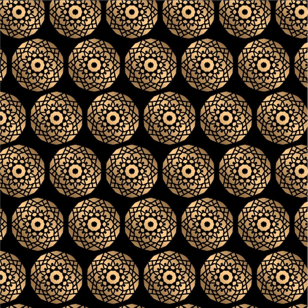 vector rounded golden pattern design