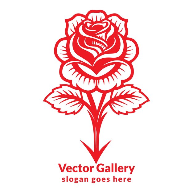 Vector vector rozenbloem tatoeage