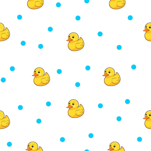 Vector vector rubber ducks simple design fabric pattern