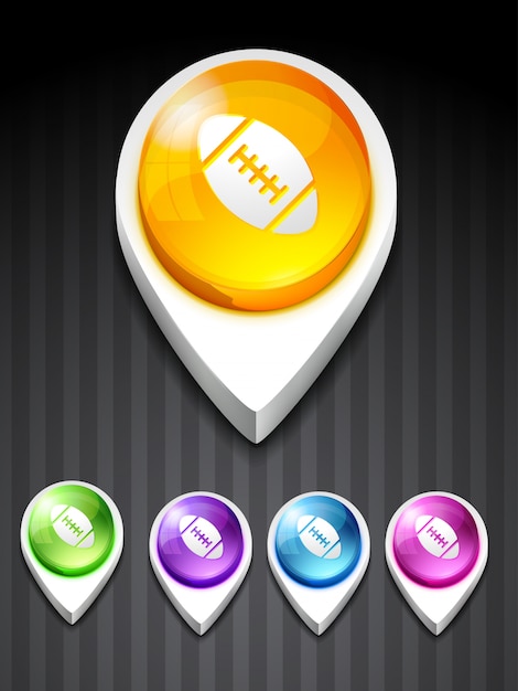 Vector vector rugby game icon