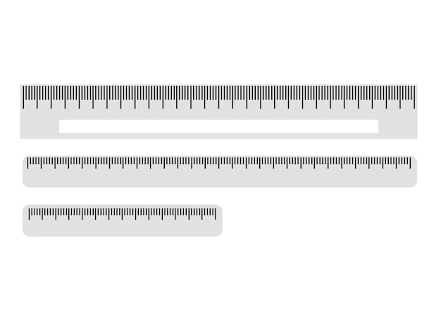 Vector vector rulers with three different types