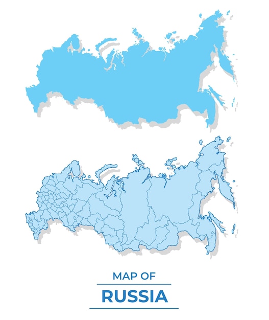 Russia map in russian flag. Russian federation vector map. Vector  illustration Stock Vector by ©yurchello_108 292815288