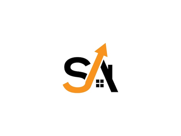 Vector vector sa-logo met pijl