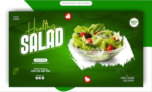 Vector vector salade promotie social media post web banner sjabloon