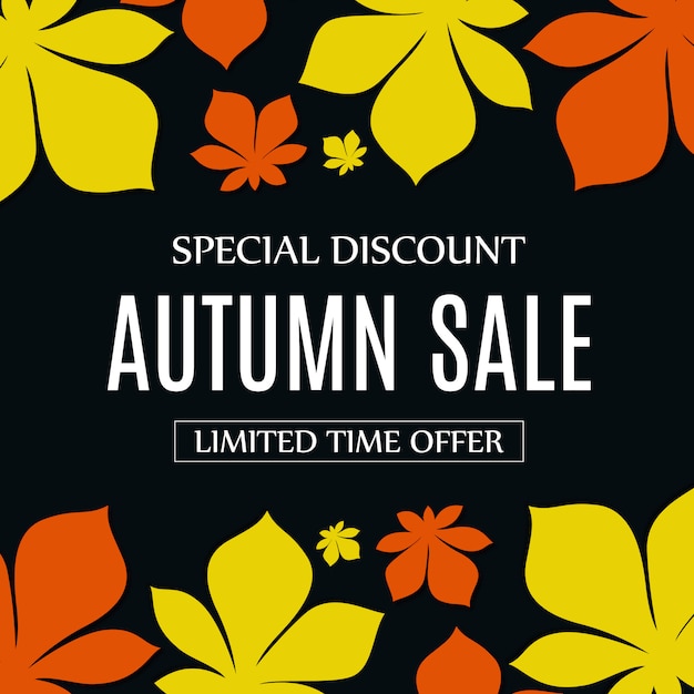 Vector sale autumn background