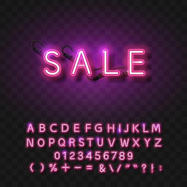 Vector vector of sale neon design