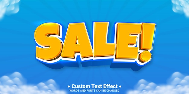 Vector sale promotion 3d text effect