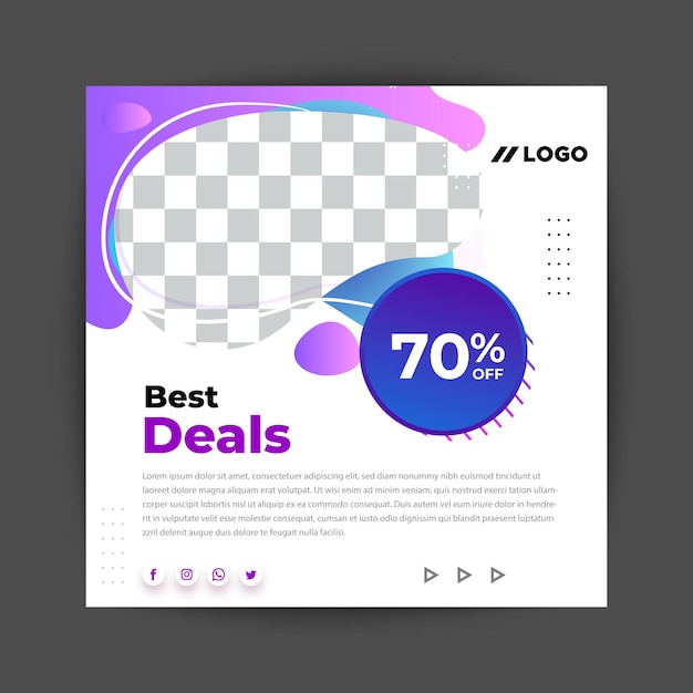 vector sale promotion banners for social media collection best deals post template EPS