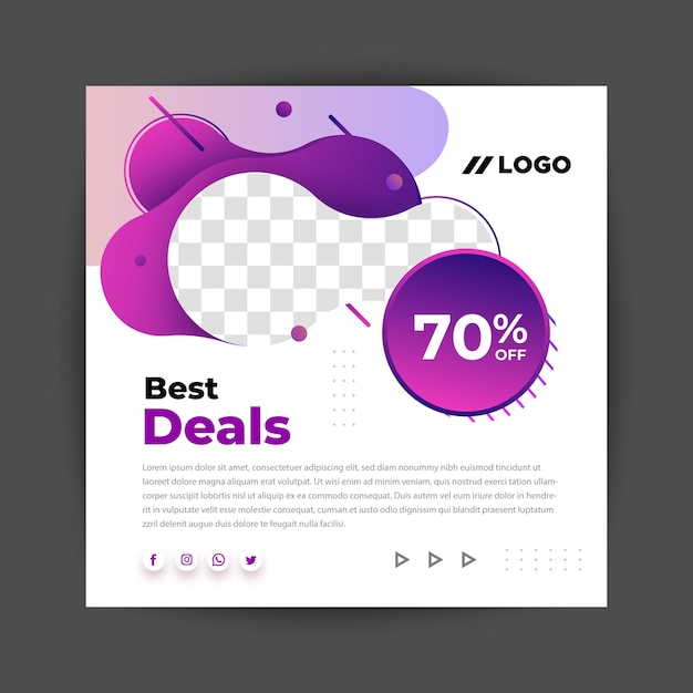 Vector vector sale promotion banners for social media collection best deals post template eps