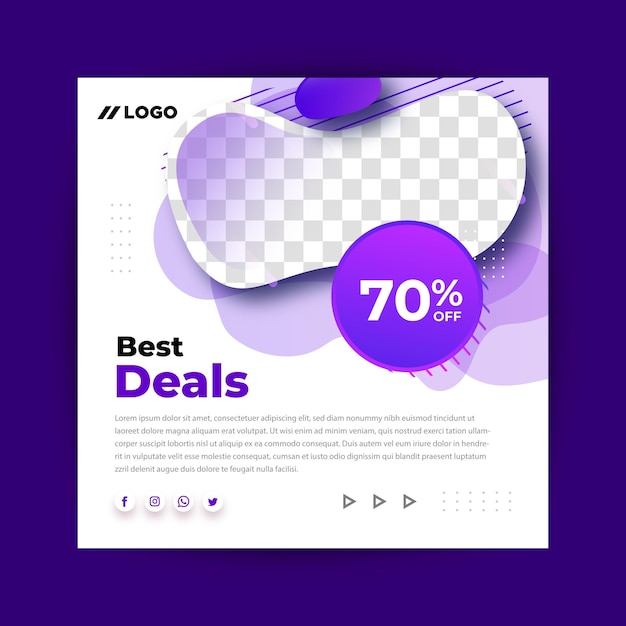 vector sale promotion banners for social media collection best deals post template EPS