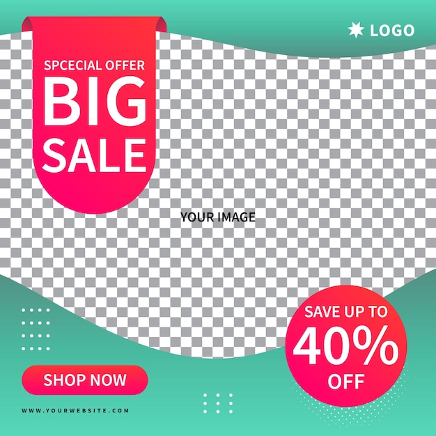 Vector vector sale promotion square banner for social media