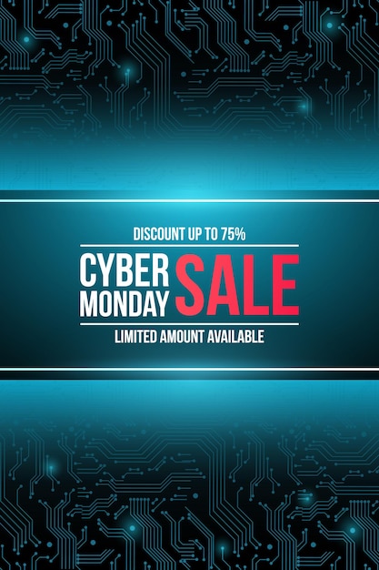 Vector Sale technology flyer for Cyber Monday