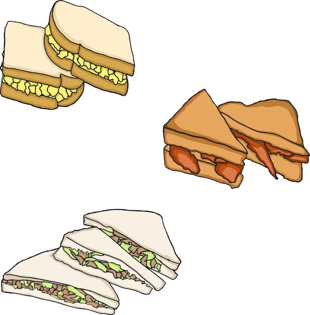 Vector vector sandwiches