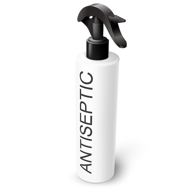 Vector sanitizer spray dispenser, antiseptic bottle