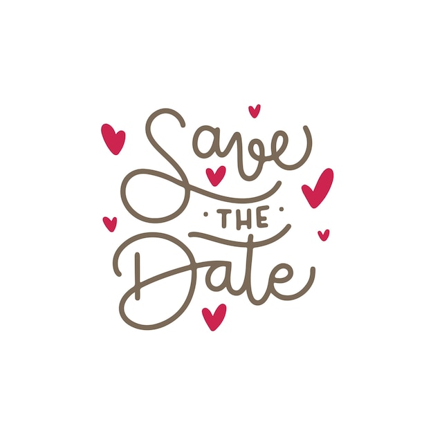 vector save the date brazilian portuguese lettering