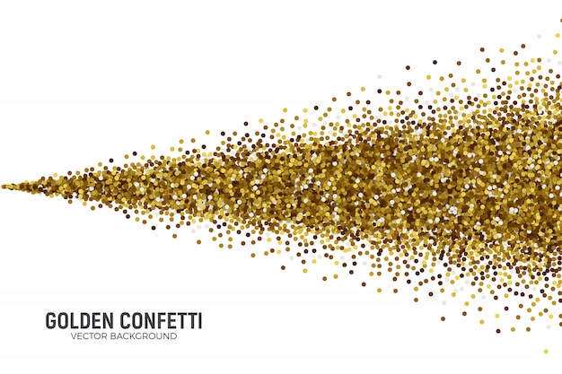 Vector vector scattered golden confetti