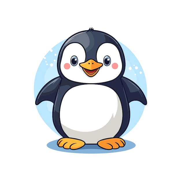 vector schattig gelukkig pinguïn cartoon icoon