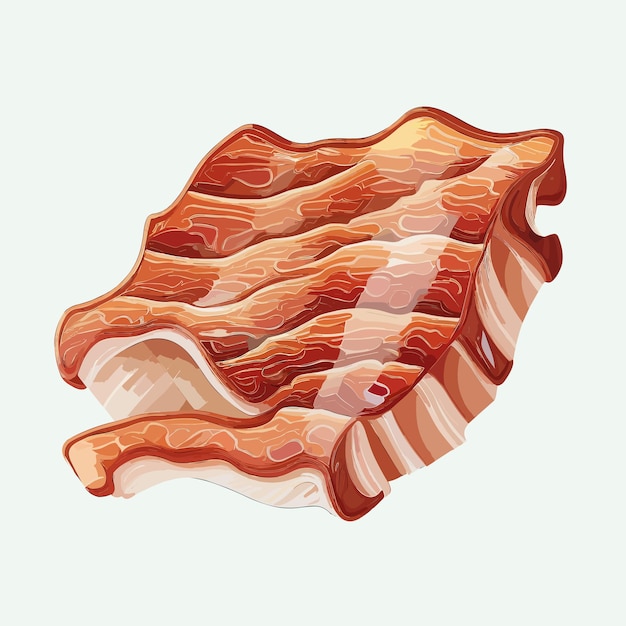 Vector schattige bacon cartoon stijl