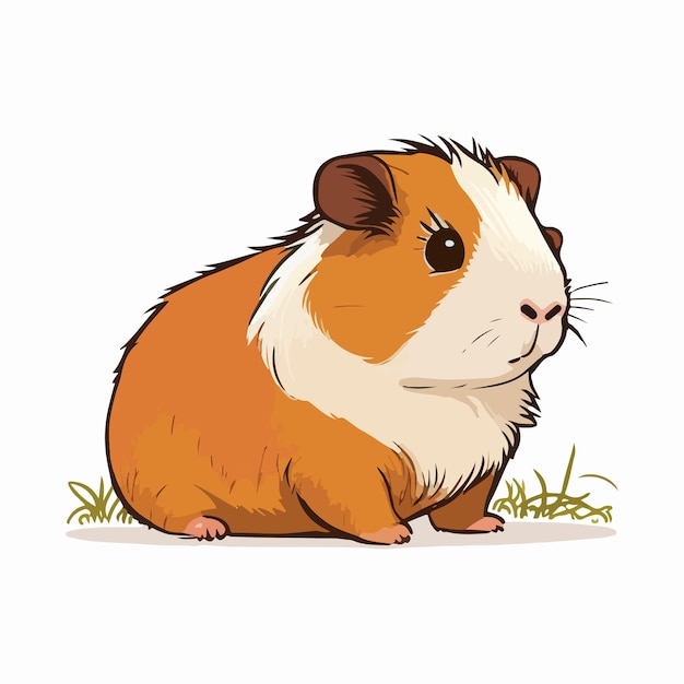 Vector schattige cavia cartoon stijl