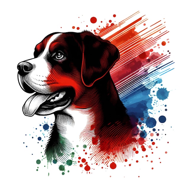 Vector vector schattige hond logo