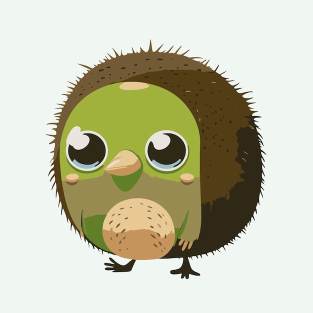 vector schattige kiwi vogel cartoon stijl