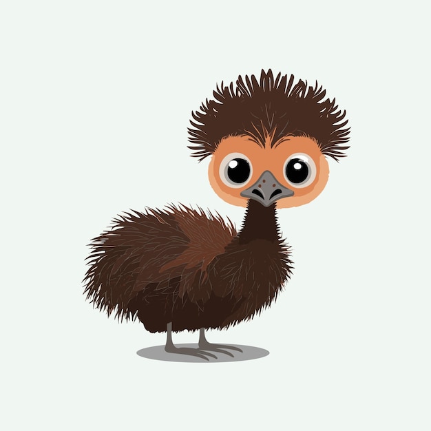 Vector schattige moa cartoon stijl