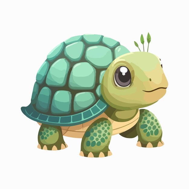 Vector schattige schildpad cartoon stijl