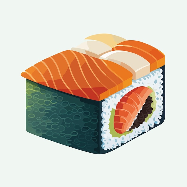 Vector schattige sushi cartoon stijl