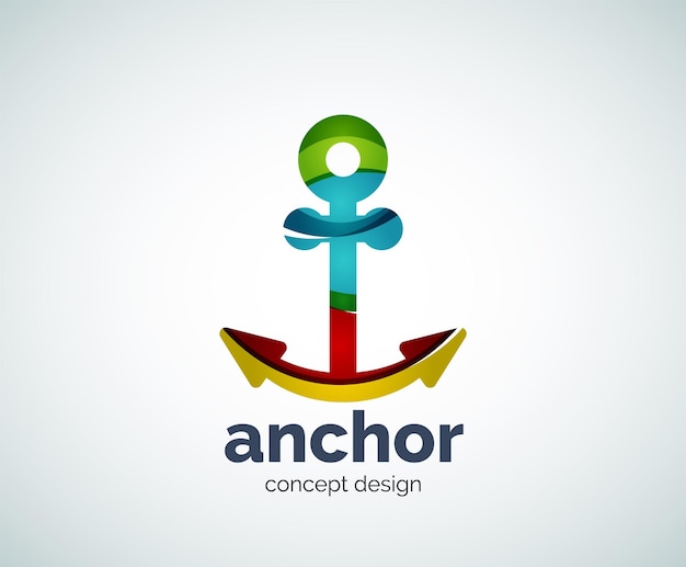 Vector schip anker logo sjabloon