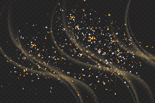 Vector schittert op transparante achtergrond Kerst abstracte patroon Sprankelende magische stofdeeltjes
