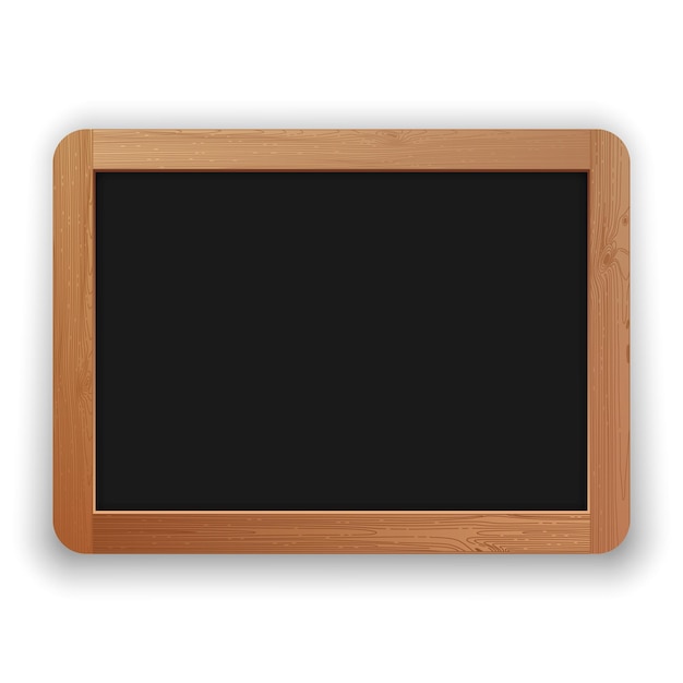 Vector vector school blackboard with wooden frame