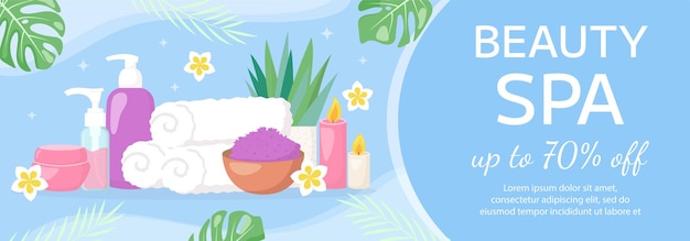 Vector schoonheid spa salon banner sjabloon