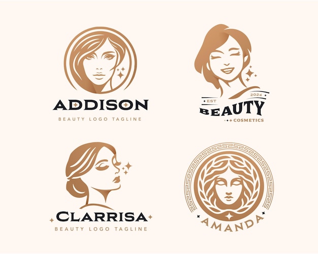 Vector vector schoonheidsalon logo ontwerp voor bedrijf