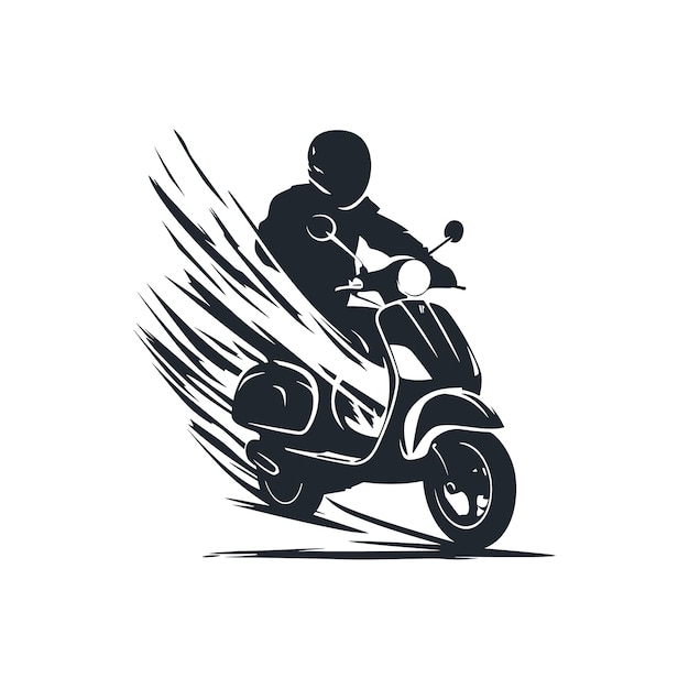 vector Scooter Silhouette Logo Design scooter icon