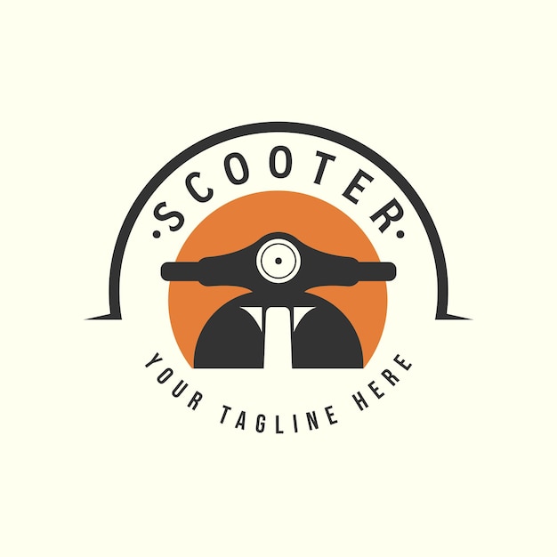 vector of scooter vintage style logo icon template illustration design