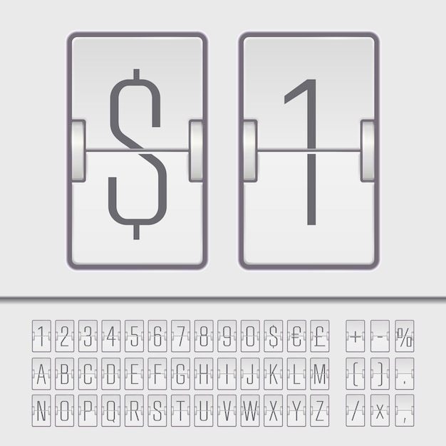 Vector scorebord alfabet