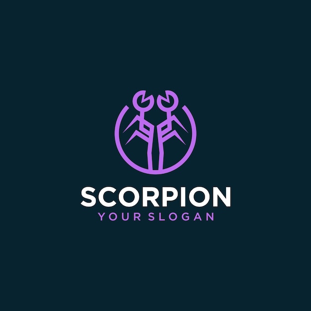 Disegno del logo scorpione vettoriale