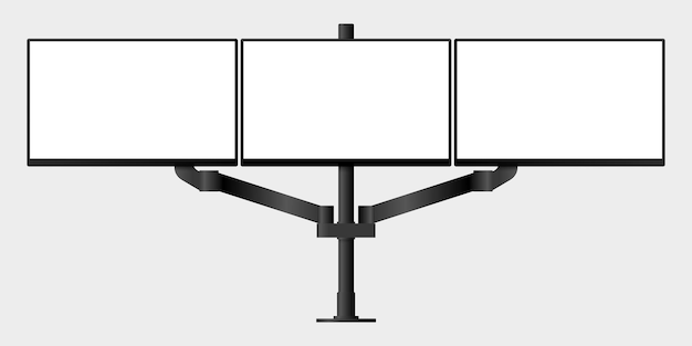 Vector vector screen computer monitor mockup