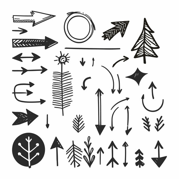 Vector vector scribbles iconen