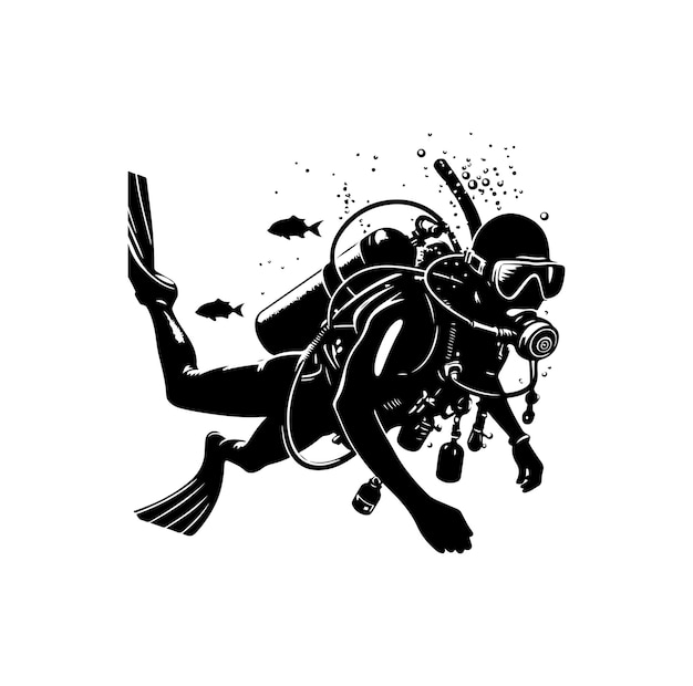 vector scuba diver silhouettes diving silhouettes vector