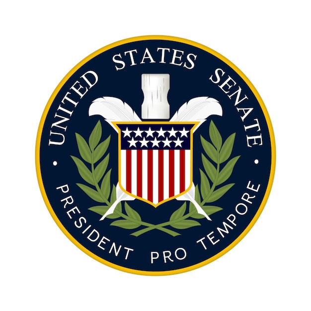 Premium Vector | Vector seal of the united states senate president pro  tempore