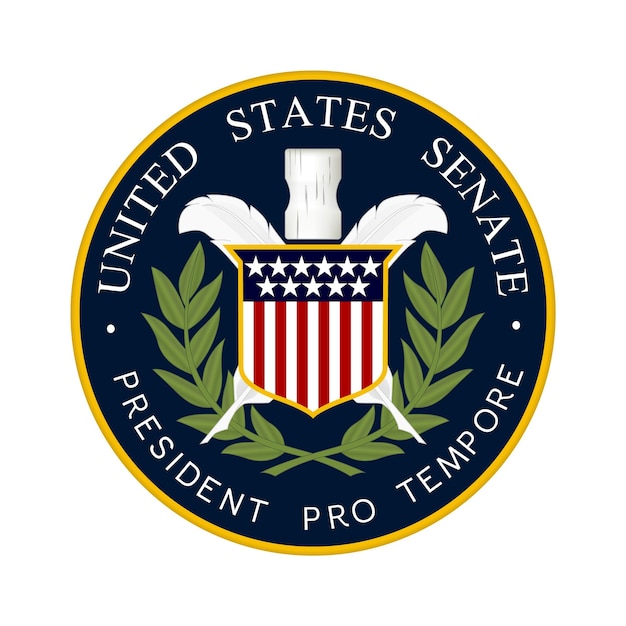 Vector vector seal of the united states senate president pro tempore