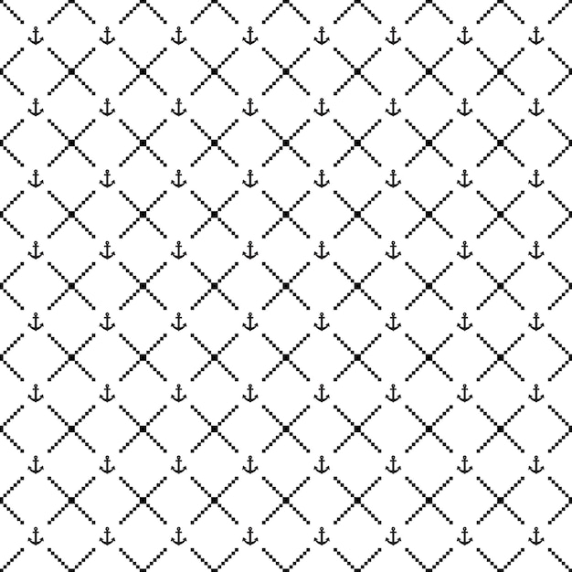 Vector seamless anchor pattern EPS. Modern stylish texture Black anchor Pattern