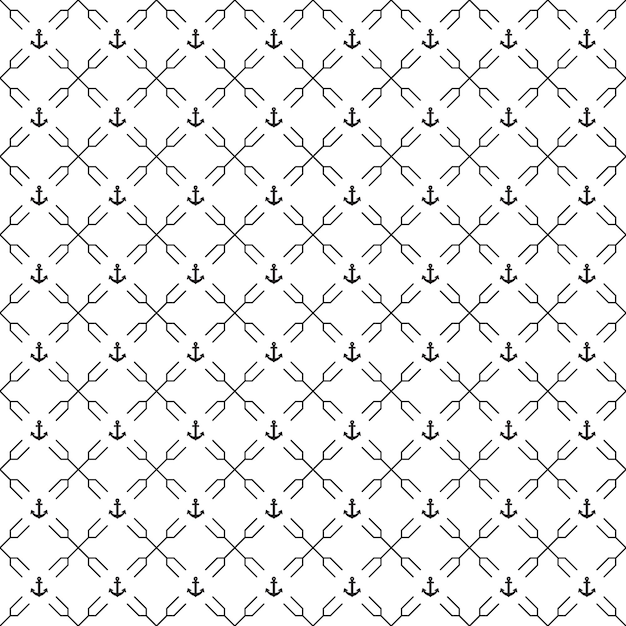 Vector seamless anchor pattern EPS. Modern stylish texture Black anchor Pattern