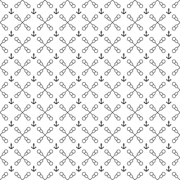 Vector seamless anchor pattern EPS. Modern stylish texture Black anchor Pattern